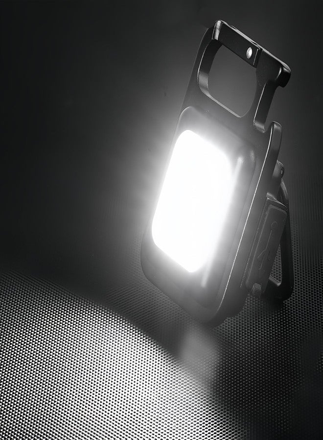 DOTCOM Mini LED Flashlight Keychain Light Multifunctional Portable COB Camping Flashlights USB Charging Work Lights Fishing Lanterna（2 Pack） - Image 2